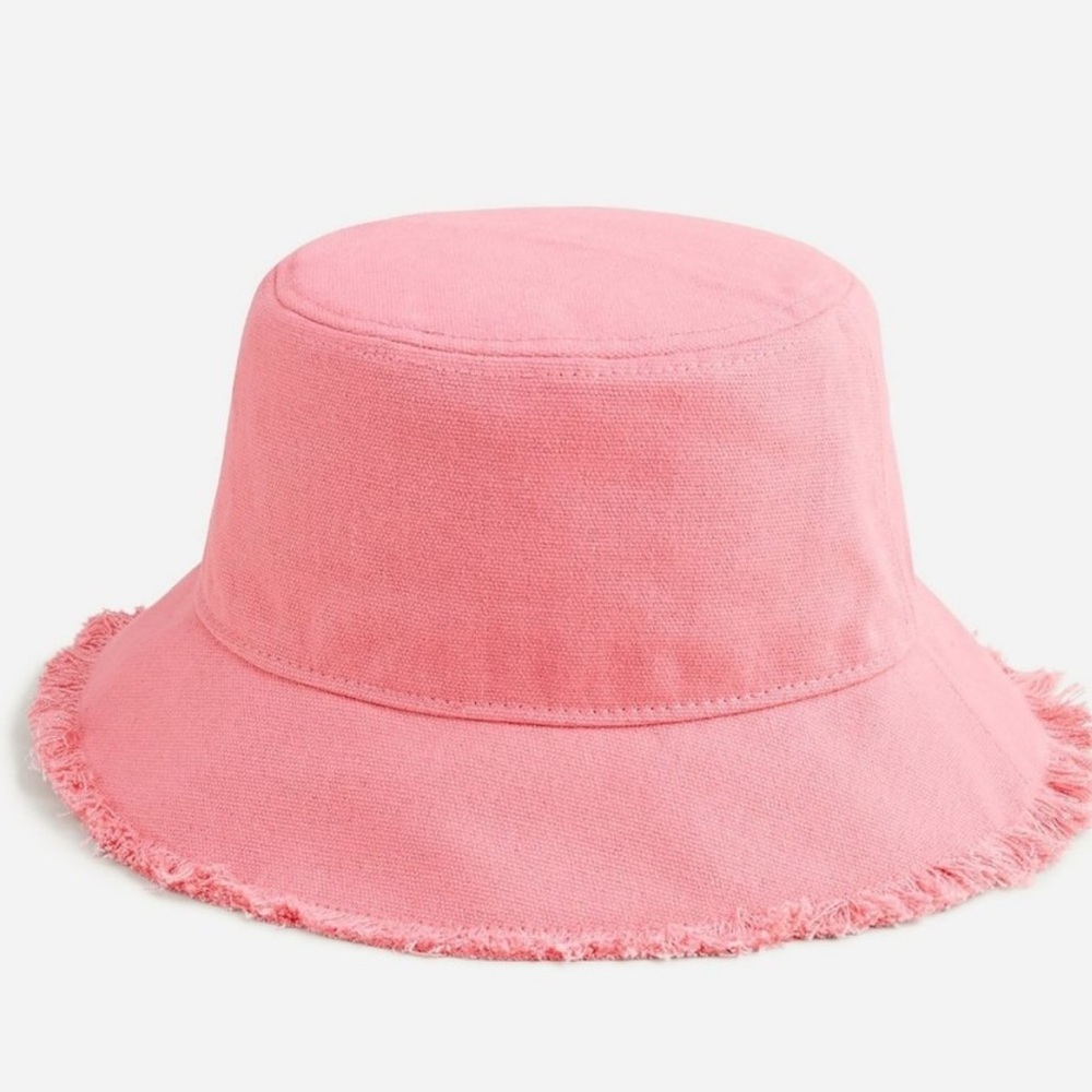 J. Crew canvas bucket hat with fringe! NEW!